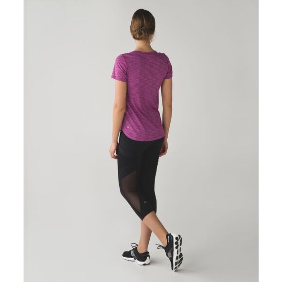 LULULEMON Women's What The Sport Tee In Heathered Regal Plum - Picture 5 of 10